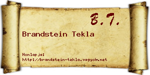 Brandstein Tekla névjegykártya